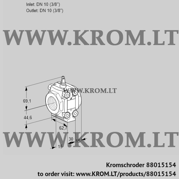 Kromschroder VMO 110R05M05, 88015154 measuring orifice, 88015154