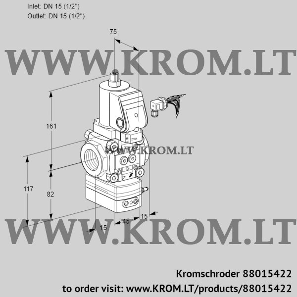 Kromschroder VAD 115R/NWSR-100B, 88015422 pressure regulator, 88015422