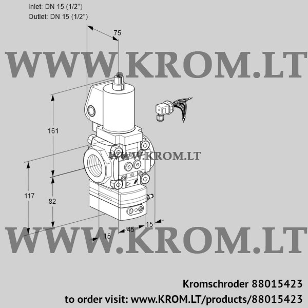 Kromschroder VAD 115R/NWSL-100B, 88015423 pressure regulator, 88015423