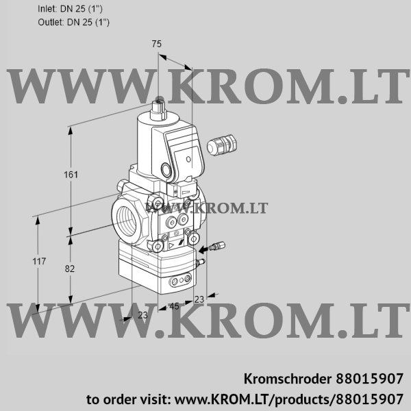 Kromschroder VAG 125R/NPGRAE, 88015907 air/gas ratio control, 88015907