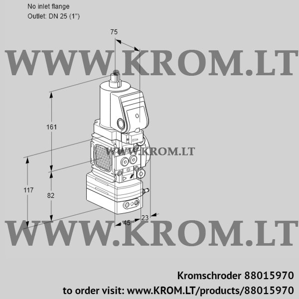 Kromschroder VAG 1T-/25N/NQGRAA, 88015970 air/gas ratio control, 88015970