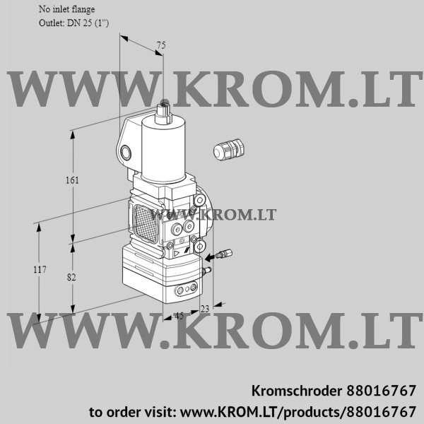 Kromschroder VAG 1-/25R/NQSLAE, 88016767 air/gas ratio control, 88016767