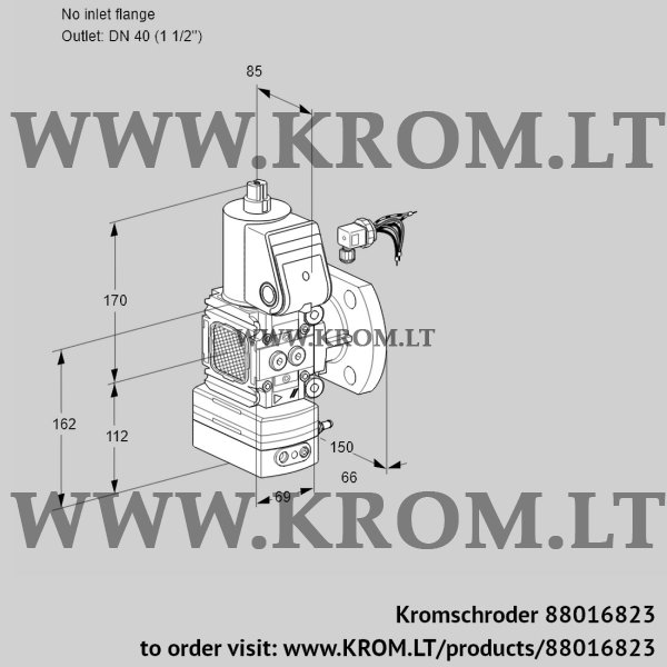 Kromschroder VAG 2-/40F/NWAN, 88016823 air/gas ratio control, 88016823