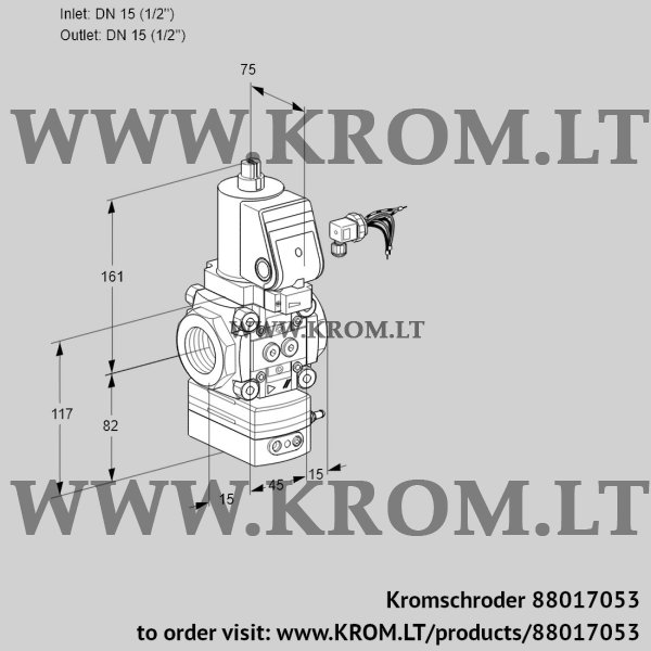 Kromschroder VAD 115R/NWSR-100B, 88017053 pressure regulator, 88017053