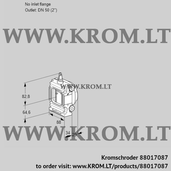 Kromschroder VMV 2-/50R05M, 88017087 fine-adjusting valve, 88017087