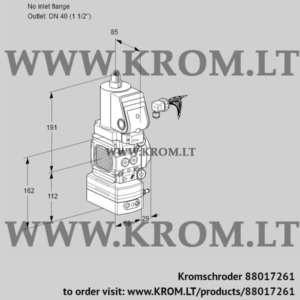 Kromschroder VAD 2-/40R/NWSR-50A, 88017261 pressure regulator, 88017261