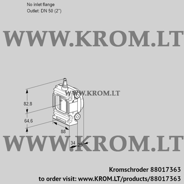 Kromschroder VMV 2-/50N05M, 88017363 fine-adjusting valve, 88017363