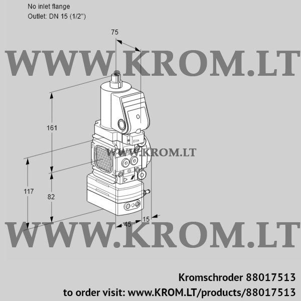 Kromschroder VAG 1T-/15N/NQGRBA, 88017513 air/gas ratio control, 88017513