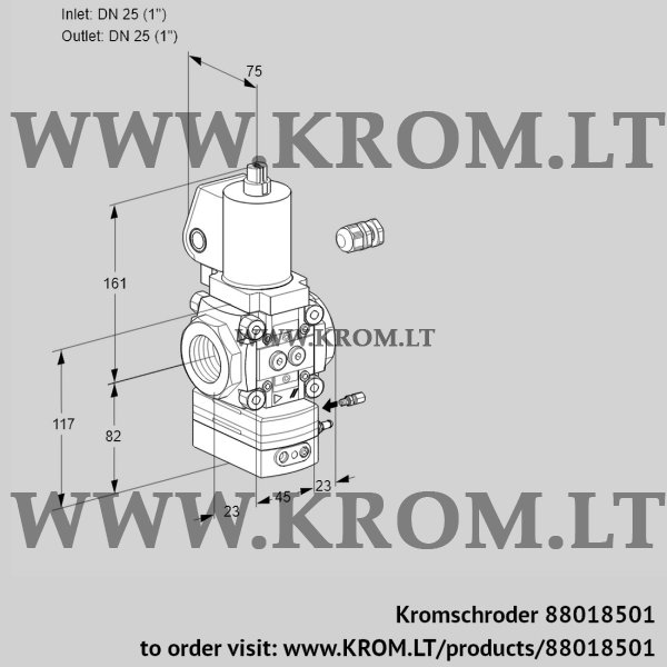 Kromschroder VAG 125R/NWGLAE, 88018501 air/gas ratio control, 88018501