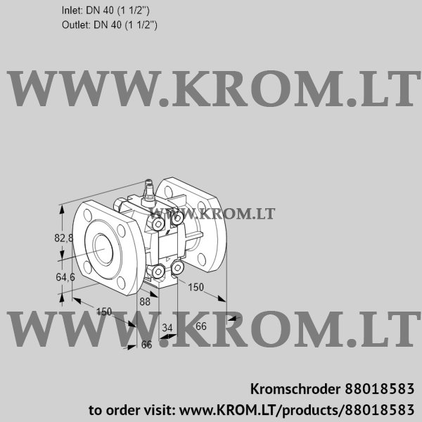 Kromschroder VMV 240F05M, 88018583 fine-adjusting valve, 88018583