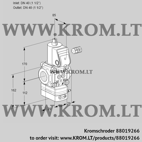 Kromschroder VAD 240R/NP-50A, 88019266 pressure regulator, 88019266