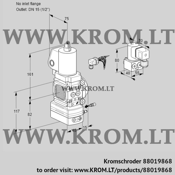 Kromschroder VAG 1-/15R/NWSLBE, 88019868 air/gas ratio control, 88019868