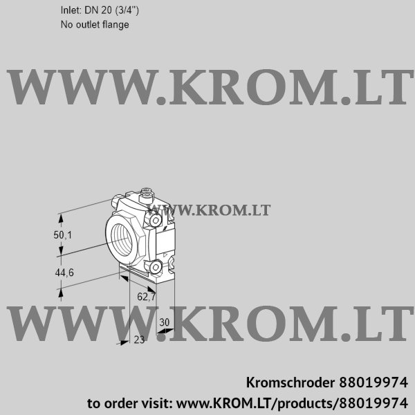 Kromschroder VMV 120/-R05P, 88019974 fine-adjusting valve, 88019974