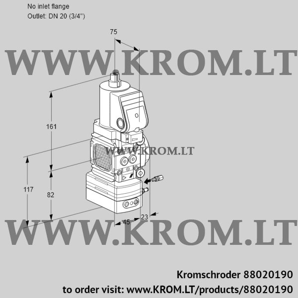 Kromschroder VAG 1-/20R/NWGRAE, 88020190 air/gas ratio control, 88020190