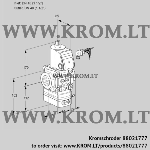 Kromschroder VAD 240R/NW-100A, 88021777 pressure regulator, 88021777