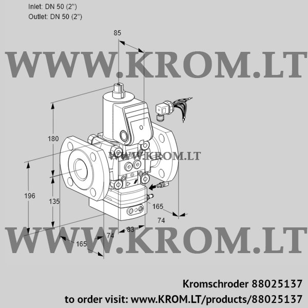 Kromschroder VAG 350F/NWAE, 88025137 air/gas ratio control, 88025137