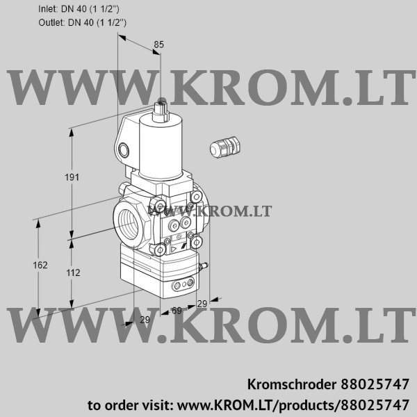 Kromschroder VAD 240R/NPGL-50A, 88025747 pressure regulator, 88025747