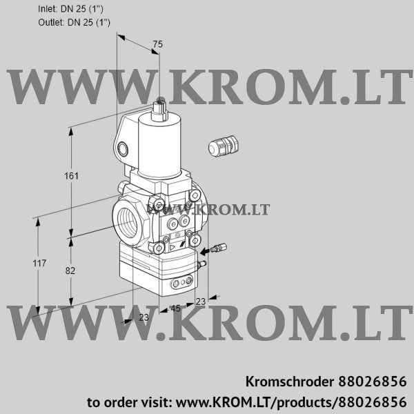 Kromschroder VAG 125R/NQSLAE, 88026856 air/gas ratio control, 88026856