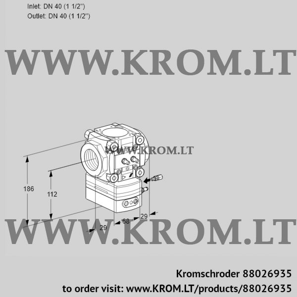 Kromschroder VRH 240R05AE/MM/PP, 88026935 flow rate regulator, 88026935