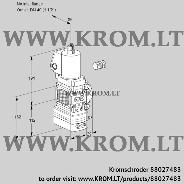 Kromschroder VAD 2-/40R/NYGL-100A, 88027483 pressure regulator, 88027483