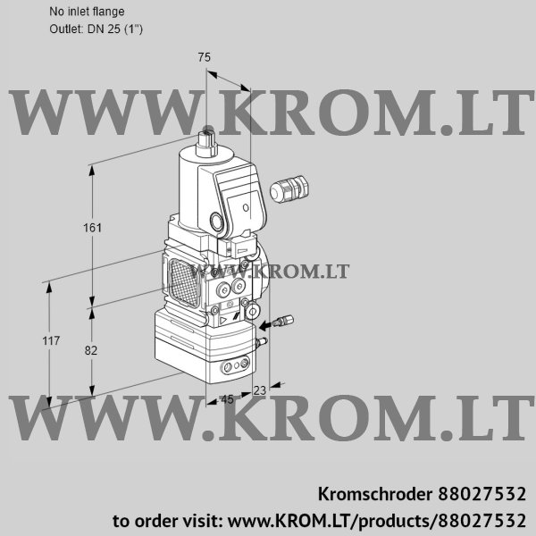 Kromschroder VAG 1-/25R/NPGRAE, 88027532 air/gas ratio control, 88027532