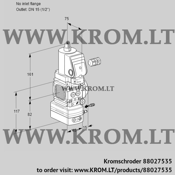 Kromschroder VAG 1-/15R/NPGRBK, 88027535 air/gas ratio control, 88027535