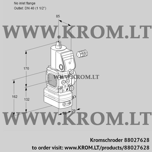 Kromschroder VAV 2-/40R/NYAE, 88027628 air/gas ratio control, 88027628