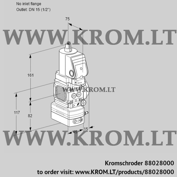 Kromschroder VAG 1T-/15N/NQSRBN, 88028000 air/gas ratio control, 88028000