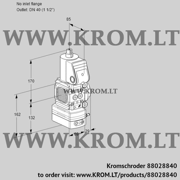 Kromschroder VAV 2-/40R/NQAK, 88028840 air/gas ratio control, 88028840