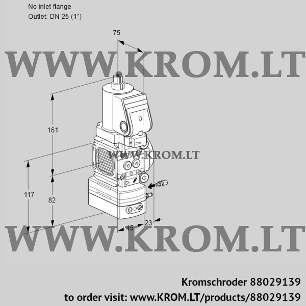 Kromschroder VAG 1-/25R/NWSRAE, 88029139 air/gas ratio control, 88029139