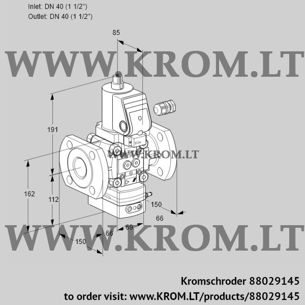 Kromschroder VAD 240F/NKSR-100A, 88029145 pressure regulator, 88029145