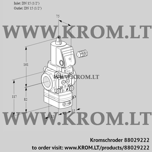 Kromschroder VAD 115R/NWSR-50B, 88029222 pressure regulator, 88029222