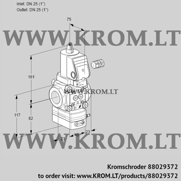 Kromschroder VAD 125R/NWSR-25A, 88029372 pressure regulator, 88029372