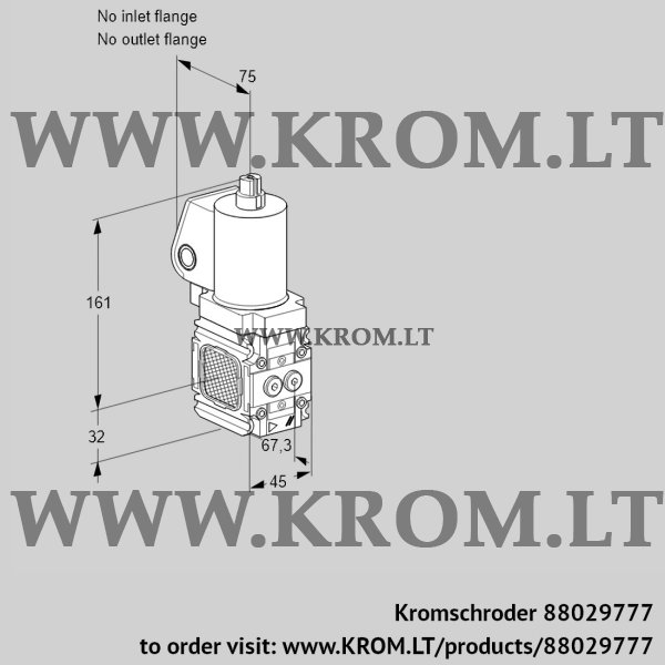 Kromschroder VAS 1T-/NKGL, 88029777 gas solenoid valve, 88029777