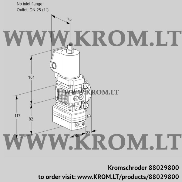 Kromschroder VAD 1T-/25N/NKGL-50A, 88029800 pressure regulator, 88029800