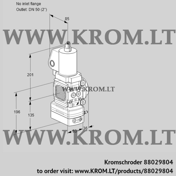 Kromschroder VAD 3T-/50N/NKGL-50A, 88029804 pressure regulator, 88029804