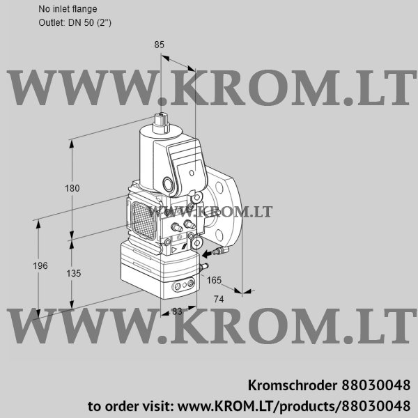 Kromschroder VAG 3-/50F/NWAE, 88030048 air/gas ratio control, 88030048