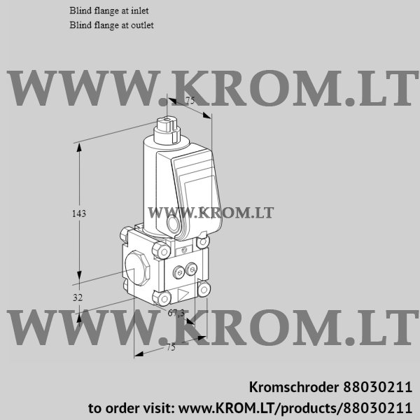 Kromschroder VAS 1-0/NWSR, 88030211 gas solenoid valve, 88030211