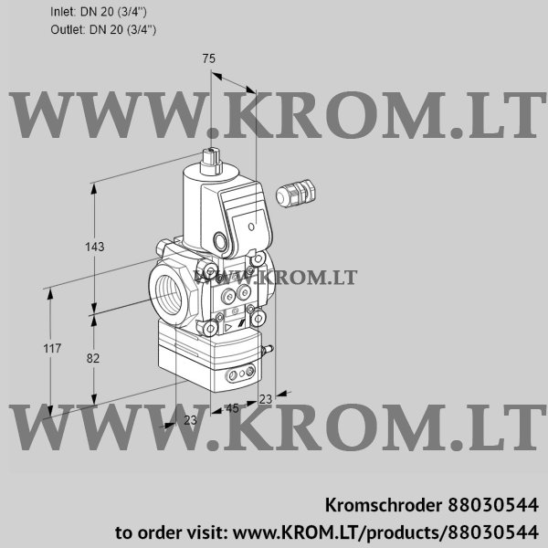 Kromschroder VAD 120R/NW-100A, 88030544 pressure regulator, 88030544