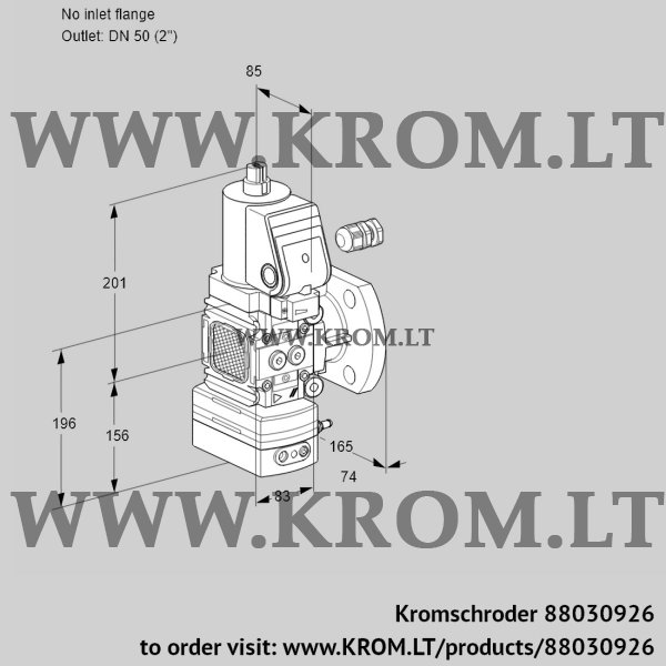 Kromschroder VAV 3-/50F/NWSRAK, 88030926 air/gas ratio control, 88030926