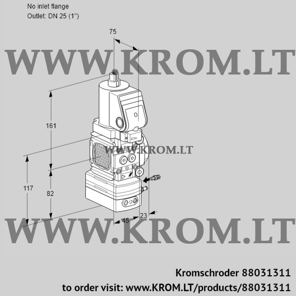 Kromschroder VAG 1T-/25N/NQSRAK, 88031311 air/gas ratio control, 88031311