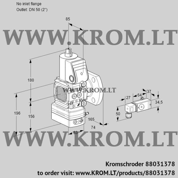 Kromschroder VAV 3-/50F/NWAK, 88031378 air/gas ratio control, 88031378