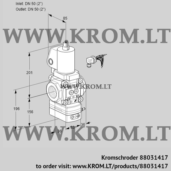 Kromschroder VAV 350R/NWSLAK, 88031417 air/gas ratio control, 88031417