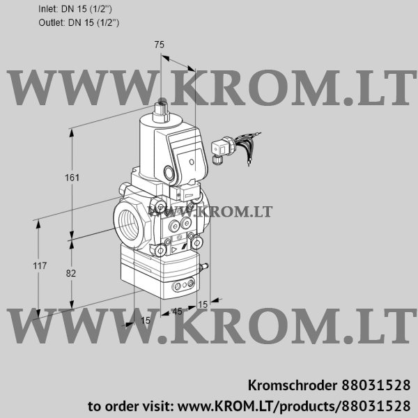 Kromschroder VAD 115R/NWGR-50B, 88031528 pressure regulator, 88031528