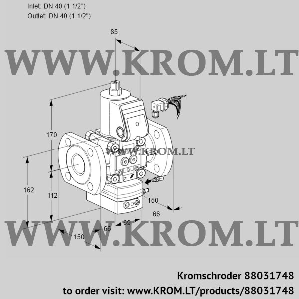 Kromschroder VAG 240F/NQAE, 88031748 air/gas ratio control, 88031748