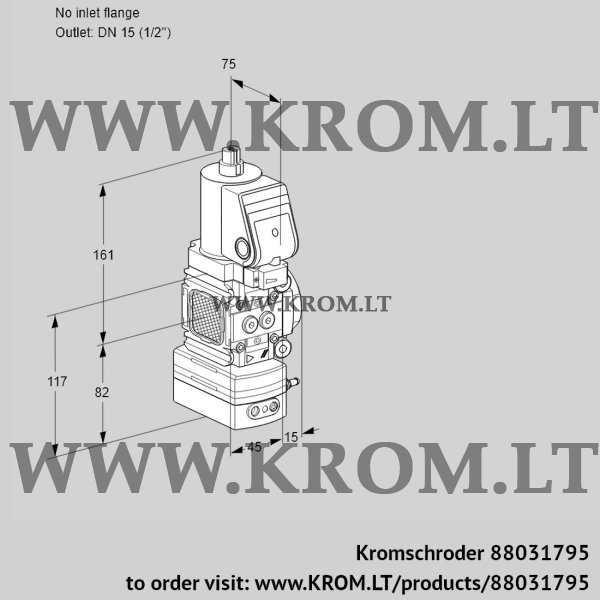 Kromschroder VAD 1T-/15N/NQSR-100B, 88031795 pressure regulator, 88031795