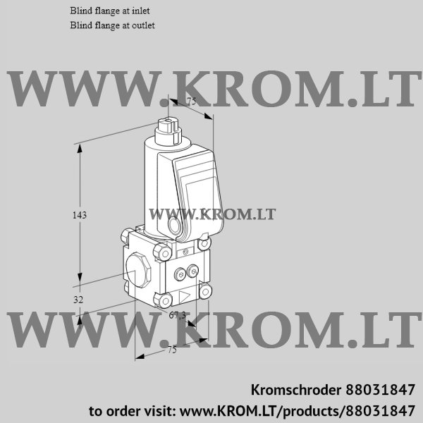 Kromschroder VAS 1-0/NWGR, 88031847 gas solenoid valve, 88031847