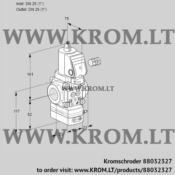 Kromschroder VAD 125R/NWGR-100A, 88032327 pressure regulator, 88032327