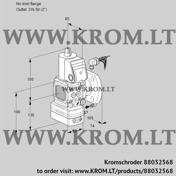 Kromschroder VAG 3-/50F/NWAE, 88032568 air/gas ratio control, 88032568