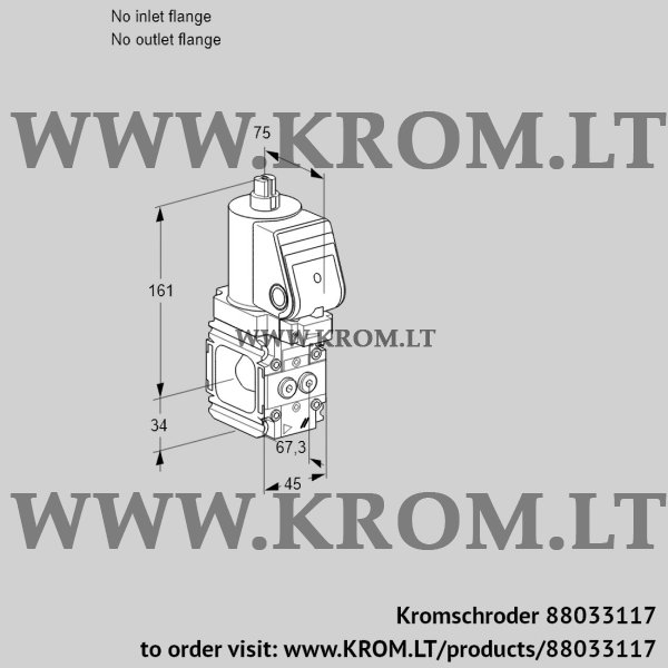 Kromschroder VAN 1T-/NQGR, 88033117 gas solenoid valve, 88033117